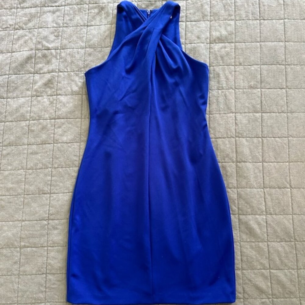 Calvin Klein royal blue cross front dress